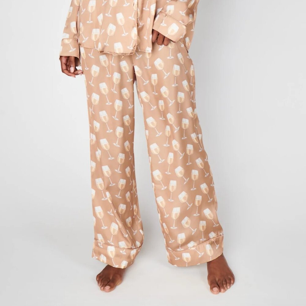 Classic PJ Set in White Wine Silky | Show Me Your Mumu - Picture 2 of 4